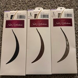 New Hanes Silk Reflections  Silky Sheer Knee-highs Socks 6 pairs one size